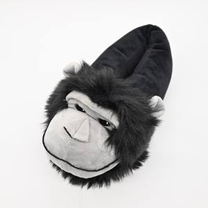 Venta al por mayor <span class=keywords><strong>gorila</strong></span> felpa zapatillas gris <span class=keywords><strong>gorila</strong></span> etiqueta rellena casa zapatilla <span class=keywords><strong>zapatos</strong></span> para uso interior - Product Image 2