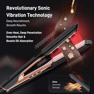 Plancha de Pelo Profesional de Titanio con Infrarrojos de Alta Calidad, Pantalla LCD, Control de Temperatura de 60-230°C, Personalizable - Product Image 3