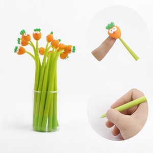 Mignon Unique Creative Coloré Tournesol Silicone Stylo Neutre 0.38mm Se Balançant Réduire La Pression Gel Stylo pour Le Bureau De L'école - Product Image 3