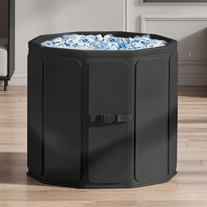 Baignoire ronde pliable haut de gamme pour la récupération des athlètes, bain froid intérieur/extérieur, spa portable, rangement facile, baignoire à glace 8 - Product Image 1