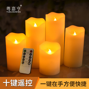 เทียนอิเล็กทรอนิกส์ LED ไร้เปลวไฟ พร้อมรีโมทคอนโทรล สำหรับงานปาร์ตี้ งานแต่งงาน ตกแต่งโรงแรม - Product Image 4
