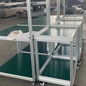 Customized Industrial Aluminum Frame Workbench Assembly Line Framework For Workshop Manual Operation - Product Image 5