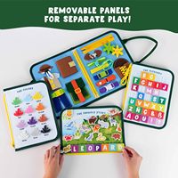 Nouveau jouet éducatif Montessori sur le thème des animaux sauvages, tableau d'activités en feutre, livres sensoriels pour garçons et filles, cadeau de Noël et de Thanksgiving