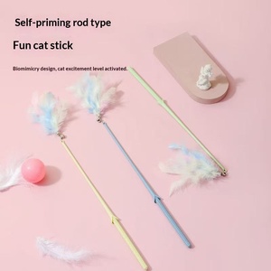 Set di Giocattoli per Gatti in Plastica con Piume, Classico e Moderno, di Alta Qualità, Giocattolo Interattivo Durevole ed Ecologico per Gatti - Product Image 5