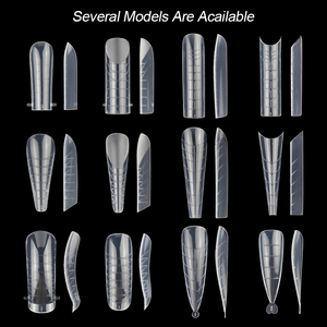 Embouts d'<span class=keywords><strong>ongles</strong></span> en cristal pour doigts, forme d'extension d'<span class=keywords><strong>ongles</strong></span> en plastique, double mode, 288 pièces/boîte, mélange de modèles, construction rapide d'embouts de <span class=keywords><strong>gel</strong></span> - Product Image 3