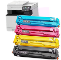 Cartouche de toner laser premium 207A W2210A 2211A 2212A 2213A compatible avec les imprimantes HP Color LaserJet Pro M255 MFP M282 M283