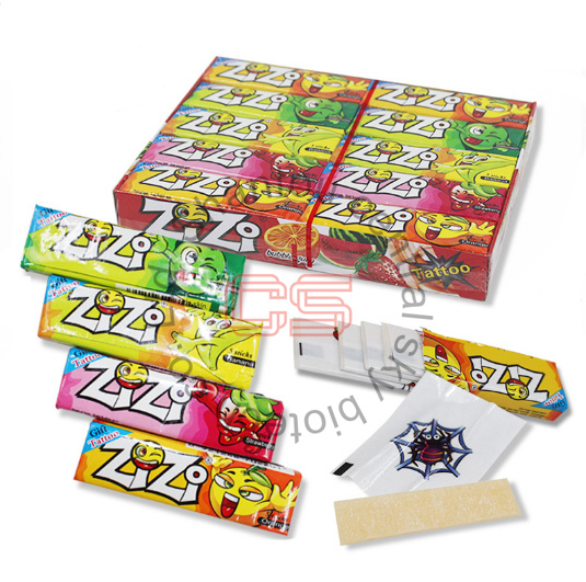 Жевательная резинка zizi с татуировкой жевательная конфета жевательная резинка Халяль Сладкая