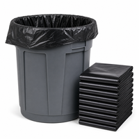 Sacs Poubelles Noirs en PEHD en Rouleau, Direct Usine, 90L-380L, Extra Épais, Anti-Fuite, pour Restaurants et Régions Rurales