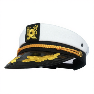 High Quality Adult Sailor <b>Navy</b> Captain Hats Funny Party Embroidery <b>Accessory</b> Wholesale Festive Costume Hat Yacht Sailor Cap - Product Image 4