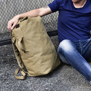 Large Capacity Travel <b>Backpack</b> For Men 20-35L Water Resistant Canvas Outdoor Leisure <b>Backpack</b> With Interior Zipper Pocket - Product Image 3