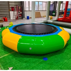 Trampoline aquatique gonflable <span class=keywords><strong>de</strong></span> qualité commerciale, <span class=keywords><strong>station</strong></span> <span class=keywords><strong>de</strong></span> rebond flottante multi-personnes pour piscine <span class=keywords><strong>de</strong></span> jardin, fête au lac - Product Image 5
