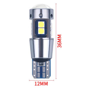 Ampoule T10 3W à haute luminosité pour feux de positionnement de voiture, lentille de contour super lumineuse, feux de jour LED bleu glace, petite lumière - Product Image 4