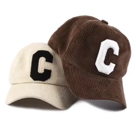 Custom 6 Panel Corduroy Baseball Cap Color Customize Embroidery Logo Dad Hats Baseball Caps