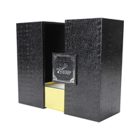 Flacon de parfum personnalisé Carton en papier Boîtes à double porte Boîte d'emballage cadeau cosmétique de luxe rigide avec emballage avec logo
