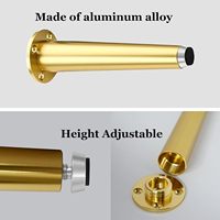 Moderne 7,8 Zoll Goldene Aluminiumlegierung Schrankbeine Nivellierfüße Wasserdicht Rostbeständig Hochbelastbare Möbelbeine Einfach zu Montieren