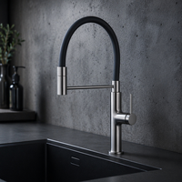 Robinet de lavabo de cuisine et salle de bain MOSHE de luxe moderne pour hôtel, avec poignée unique, noyau en céramique de haute qualité, contrôle eau chaude/froide, extractible