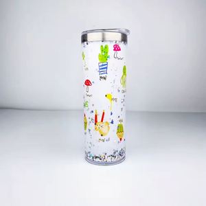 Vaso delgado de 20 oz para sublimación con diseño de globo de nieve, taza reutilizable con brillantina para beber agua diariamente al aire libre - Product Image 4
