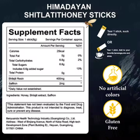 Bâtonnets de miel VitaHall au Shilajit, Résine himalayenne pure, Miel pur SHILAJIT pour hommes et femmes