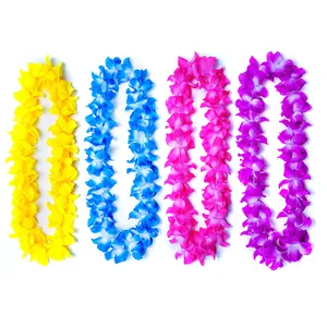 Vòng Cổ Hoa Tốt Nghiệp Tiệc KN-hl006s Vòng Cổ Nữ Trang Nhảy Múa Lei Hawaii Hula Hoa Lụa Nhân Tạo 100CM Aloha