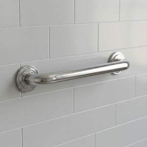 Barra de Seguridad Moderna para Elevadores Comerciales: Pasamanos de Acero Inoxidable 304 con Acabado Satinado, Montado en la Pared - Product Image 1