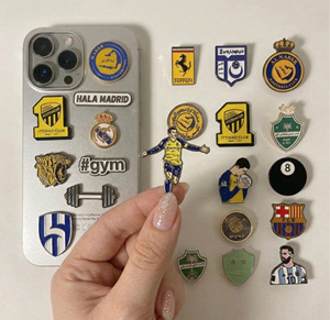 Autocollant de té<span class=keywords><strong>l</strong></span>éphone <span class=keywords><strong>en</strong></span> métal gravé à commande par clic, motif dessin animé, vente transfrontalière, badge broche du Moyen-Orient, stock fabricant - Product Image 6