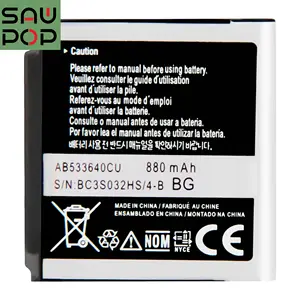 AB533640CU S3600 C3110 G400 G500 F469 G600 G608 J638 F330 F338 Mobile phone battery for Samsung Galaxy S3600i