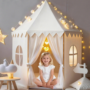 Casa <span class=keywords><strong>de</strong></span> Juegos Infantil <span class=keywords><strong>de</strong></span> Lona <span class=keywords><strong>de</strong></span> Algodón con Forma <span class=keywords><strong>de</strong></span> <span class=keywords><strong>Castillo</strong></span> <span class=keywords><strong>de</strong></span> <span class=keywords><strong>Princesa</strong></span>, Tipi, Pabellón <span class=keywords><strong>de</strong></span> Juegos - Product Image 3