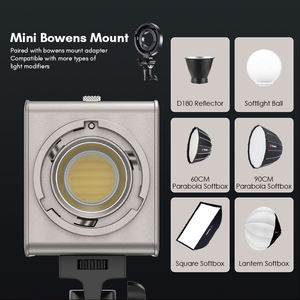 Tolifo ไฟโบเวนส์ขนาดเล็กแบบพกพา100-240V 200W <span class=keywords><strong>PL</strong></span>-200B ไฟวิดีโอ LED ไฟสตูดิโอถ่ายภาพสองสี - Product Image 5