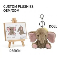 Porte-clés personnalisable en peluche OEM, rembourrage en coton PP, taille variée, anti-stress, tissu super doux, Halloween