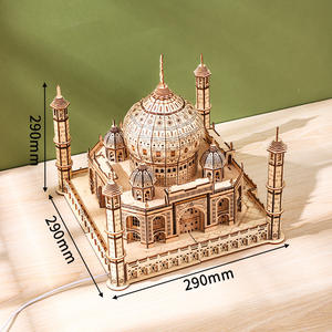 Puzzle 3D en bois Taj Mahal à monter soi-même, jouet éducatif pour enfants et adultes, ornement de bureau - Product Image 3