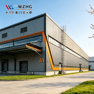Grande structure d'entrepôt préfabriquée en acier avec ossature en acier haute résistance - Product Image 1