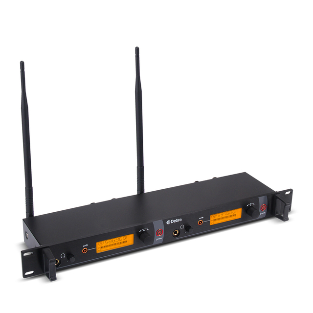 Professional 160 Ft. UHF Wireless In-Ear Stage Monitor System 2-Channel Noise Cancelling Audio Sound Card Mixer for Studio Stage