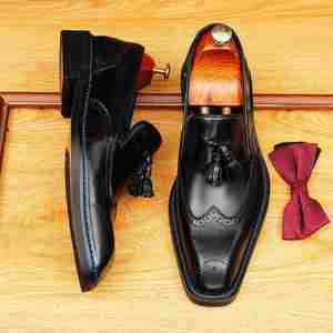Nuove Scarpe Eleganti da Uomo in Vera Pelle, Formali e Casual, Complete di Calzature in Pelle da Abbinare - Product Image 5