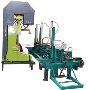 Wood Cutting Hand Saw Vertical Band Sawmill With Log Carriage Wood Cutting Machine