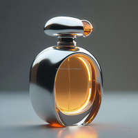 Nouvelle conception, flacons de parfum en verre transparent unisexes de 50 ml et 100 ml avec vaporisateur, logo personnalisé, boîte de luxe