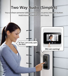 4 इंच आईपीएस स्क्रीन आउटडोर/इनडोर वीडियो डोर फोन दो तरह से वीडियो रिचार्जेबल बैटरी ip65 वाटरप्रूफ 3 एमपी - Product Image 5