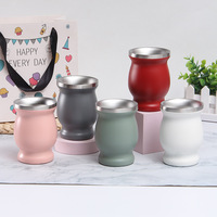 304 Acier Inoxydable Double Pont 8 Oz Mate Tasse À Thé Argentine Calebasse Type Boisson Café Thermos Tasse