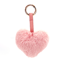 Vente en gros Porte-clés bouffant mignon multicolore Porte-clés à pompon Porte-clés en peluche détachable Porte-clés à pompons moelleux personnalisé