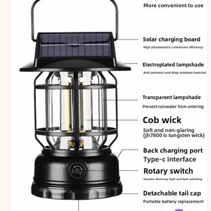 Lanterna Solare a LED Ricaricabile Bianco Caldo a Forma di Cavallo, Luce da Giardino con Telecomando, Dimmerabile e Impermeabile per Campeggio Esterno e Cortile - Product Image 4
