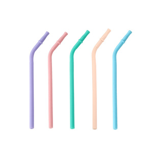 Nueva pajita de silicona, ecológica, de colores, para beber café, leche, té, con forma de codo, al por mayor - Product Image 5