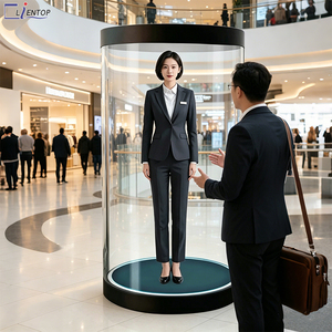 จอแสดงผลโฮโลแกรม 3 มิติ ขนาด 21.5 นิ้ว Holobox พร้อมระบบ AI สำหรับโชว์สินค้าแบบอินเทอร์แอคทีฟ  หลอดแสดงภาพโฮโลแกรมแบบตั้งโต๊ะ มุมมอง 178 องศา สำหรับใช้ในร่ม เหมาะสำหรับร้านค้าปลีก - Product Image 1