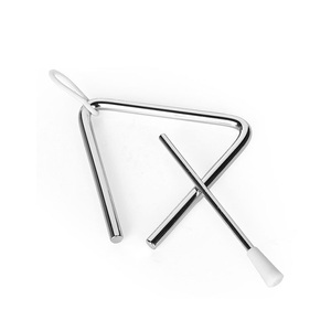 Triángulo <span class=keywords><strong>de</strong></span> Percusión Instrumento Musical <span class=keywords><strong>de</strong></span> Metal Campana <span class=keywords><strong>de</strong></span> Hierro <span class=keywords><strong>de</strong></span> 3 Pulgadas para Música Profesional y Niños - Product Image 1