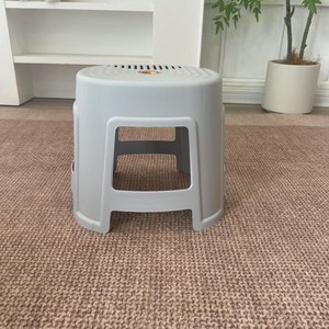 <b>Plastic</b> <b>Stool</b> Hollow Design Stackable Home Living Room Chair Modern Minimalist Style Non Slip Seat - Product Image 4