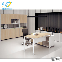 Bureau de direction extensible contemporain en bois de Foshan Shunde avec plateau en mélamine certifié ISO