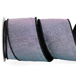 1 1/2 Inch Luxe Dikke Glanzende Metallic Glitter Bedraad Lint Polyester Materiaal Voor Bruiloft Kerstboom Valentijnsdag - Product Image 3