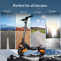 Trottinette électrique exclusive transfrontalière en alliage d'aluminium 1600W haute puissance longue portée pour adulte, pliable tout-terrain, 150kg
