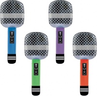 Microphone gonflable publicitaire en PVC pour enfants, personnalisé pour les fêtes, vente en gros