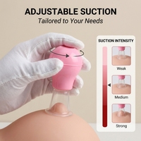 Correcteur de mamelons pour l'allaitement, pour mamelons plats ou inversés, avec bulbe d'aspiration manuel en silicone, aide à l'allaitement sans BPA