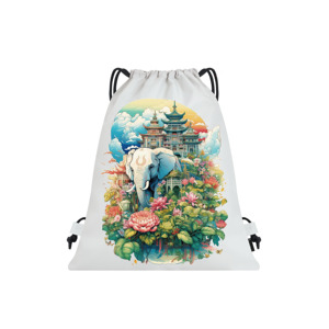 Mochila con Cordón Personalizada con Logotipo Promocional, Bolsa de Compras con Cordón Reciclable para Gimnasio - Product Image 1