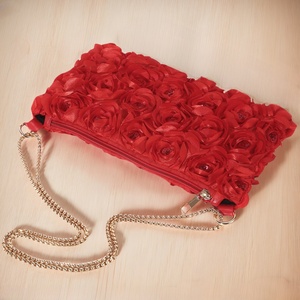 Bolso de Noche con Lentejuelas y Flores 3D para Mujer, Cartera de Mano con Cremallera en Forma de Media Luna para Boda, Fiesta o Cita Nocturna - Product Image 6